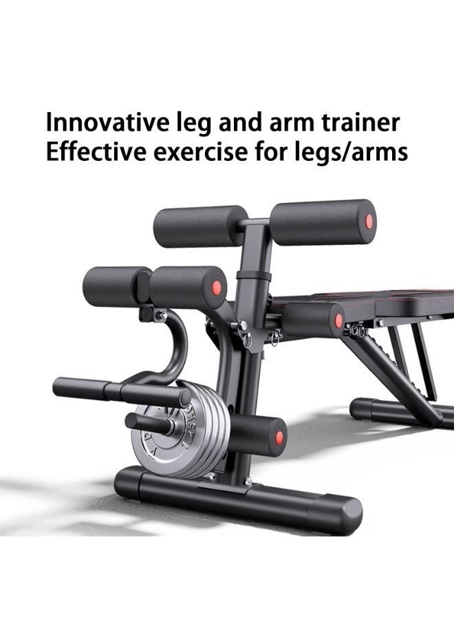 WALALLA 12 in1 Adjustable Weight Bench, Multifunctional Weight Bench, Folding Fitness Bench for Strength Training at Home, with Flat Decline for Full Body Training Adjustable Weight Bench Utility Weight Benches - Image 5
