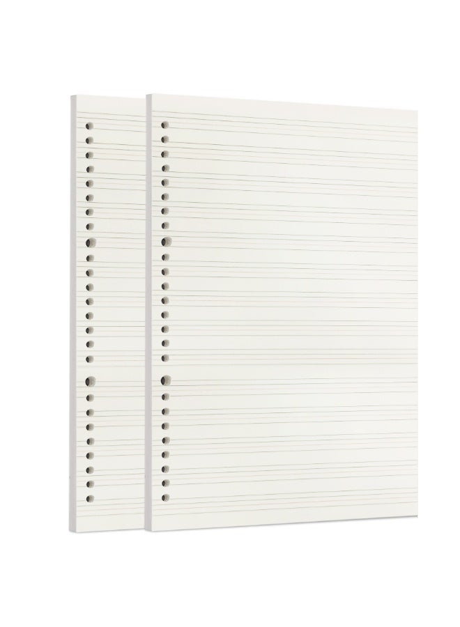 Zelten 2 Pack B5 120 Sheets/240 Pages Manuscript Paper Refills Paper for 26 Hole Binder Personal Organizer Diary Notebook Refillable Planner - Image 1