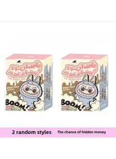 Bubble Mart Labubu Generation II Heart Macaron Vinyl Face Blind Box Plush Doll Toy Ornaments-Specifications:Two Random Ones On The First Generation-Color:High Quality
