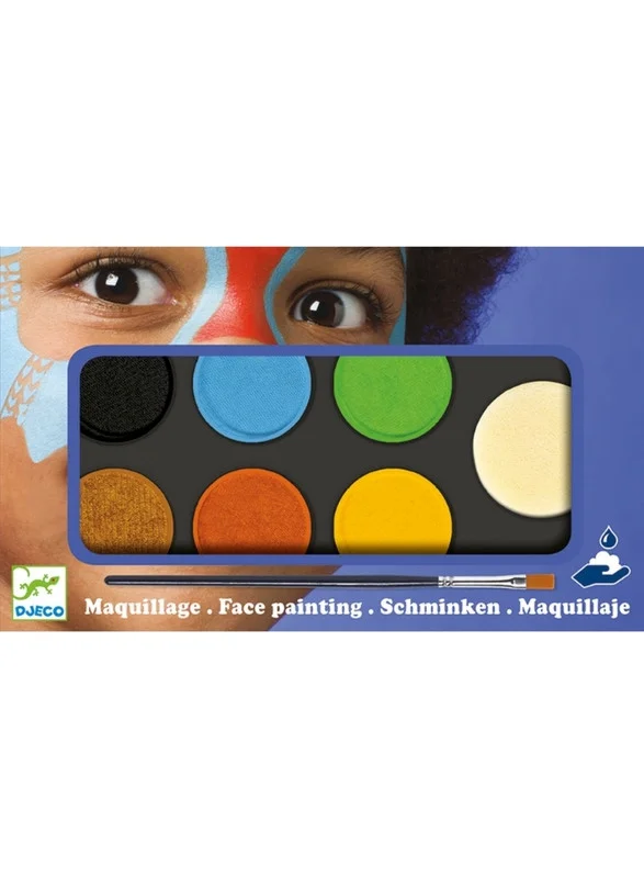 DJECO Multicolor Face Paint Palette With Brush