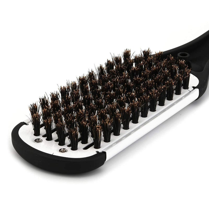 Aethland Double-Sided Boar Bristle Brush and Hair Straightening Comb for Smoothing and Styling - Image 3