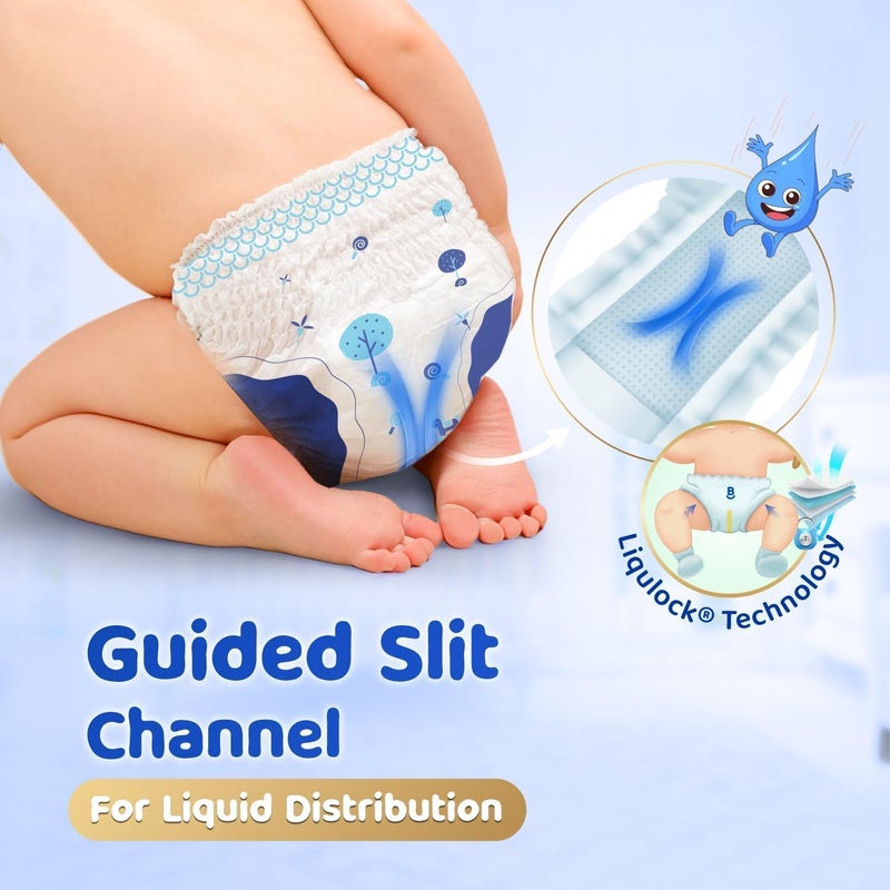 Bumtum Baby Diaper Pants, M (Size 3), 7-12 kg, Double Layer Leakage Protection Infused With Aloe Vera, Cottony Soft High Absorb Technology, 144 Diaper - Image 4
