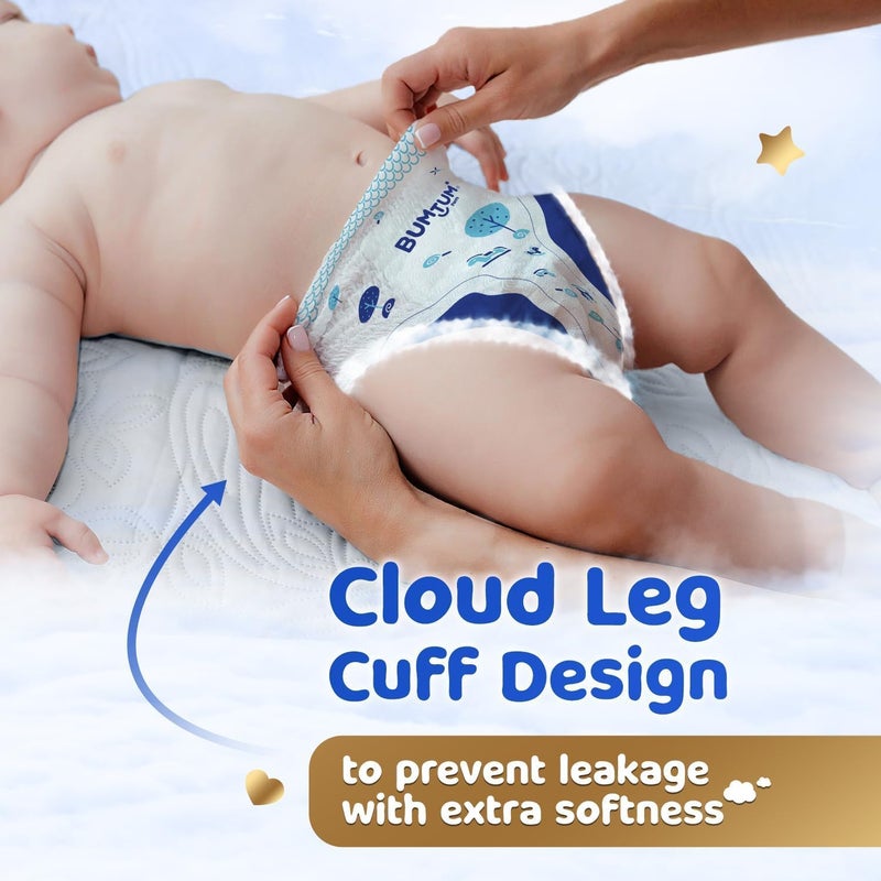 Bumtum Baby Diaper Pants, M (Size 3), 7-12 kg, Double Layer Leakage Protection Infused With Aloe Vera, Cottony Soft High Absorb Technology, 144 Diaper - Image 3