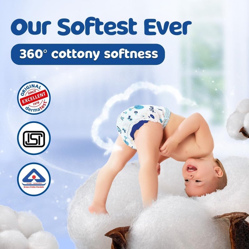 Bumtum Baby Diaper Pants, M (Size 3), 7-12 kg, Double Layer Leakage Protection Infused With Aloe Vera, Cottony Soft High Absorb Technology, 144 Diaper - Image 5