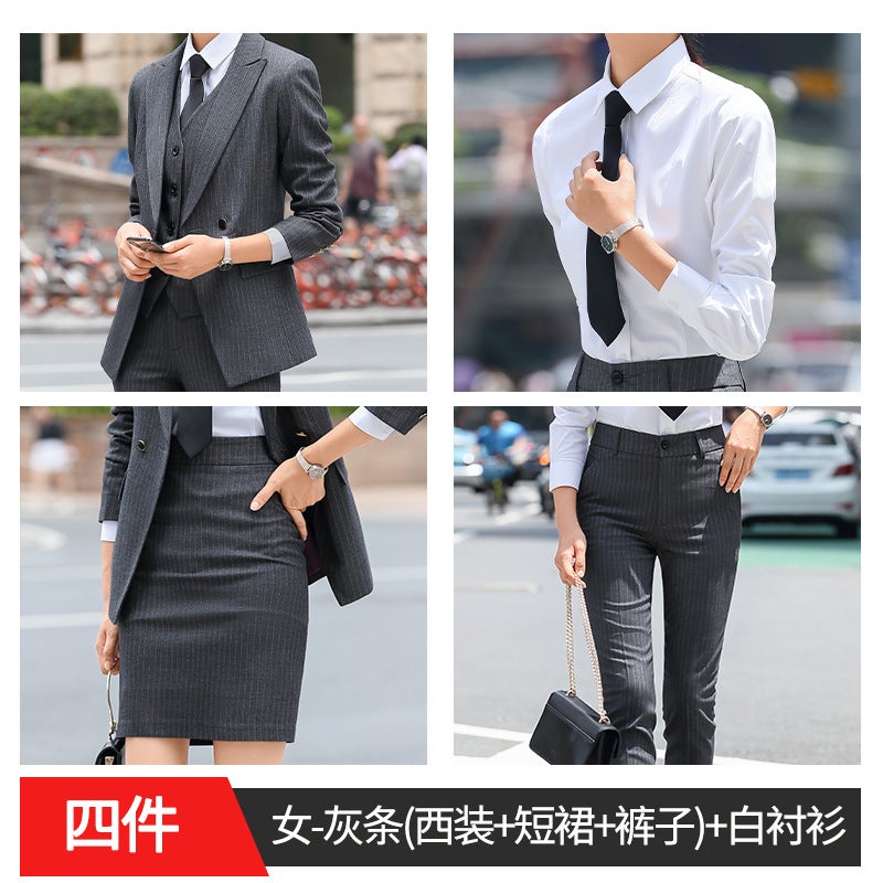 This Job Korean Fashion Striped Suit Coat Men'S And Women'S Formal Suit Suit Long Sleeve Office Suit Formal Suit - Image 1