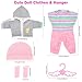 HONLAELLA 5 Pieces Baby Doll Clothes Accessories with Outfit Hat Coat Socks Hanger for 1416 inch Baby Dolls and 18 Inch Girl DollDoll NOT Include - Image 4