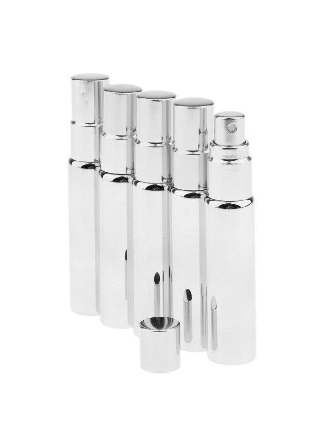 10 Pcs. 10ml Empty Spray Bottle, Refillable Perfume, Silver  - Image 3