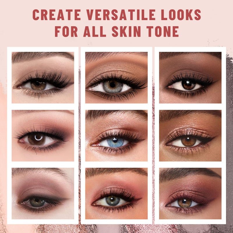 SUSIKEKI 6 Colors Mini Eyeshadow Makeup Palette Rosy Neutral Nude Eye Shadow Shimmer & Matte Make Up Pallet with Mirror Highly Pigmented Long Lasting Waterproof Travel Size Gift Kit 02 - Image 3