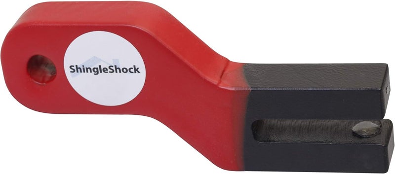 ShingleShock أداة تركيب قوباء السقف، فولاذية سوداء، مقبض مطاطي، مغناطيس - Image 1