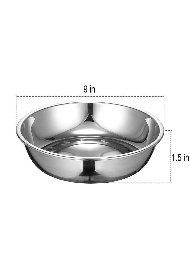 Eslite 6-Piece 18/10 Stainless Steel Round Plates,Dinner Plate Dish,9-Inch - Image 4
