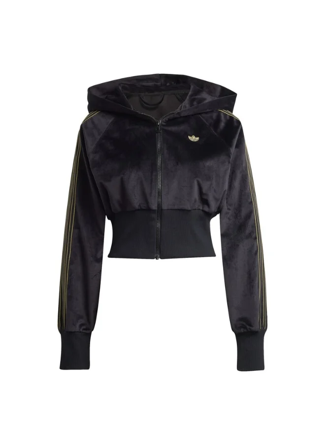 adidas Originals adidas VELOUR ZIP TT Black Originals Women TRACK TOPS