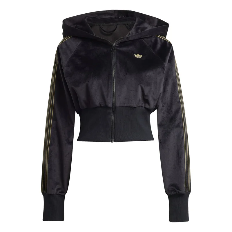 Adidas Originals BLACK VELOUR ZIP TT Black Originals Women TRACK TOPS for Women | Best Price UAE