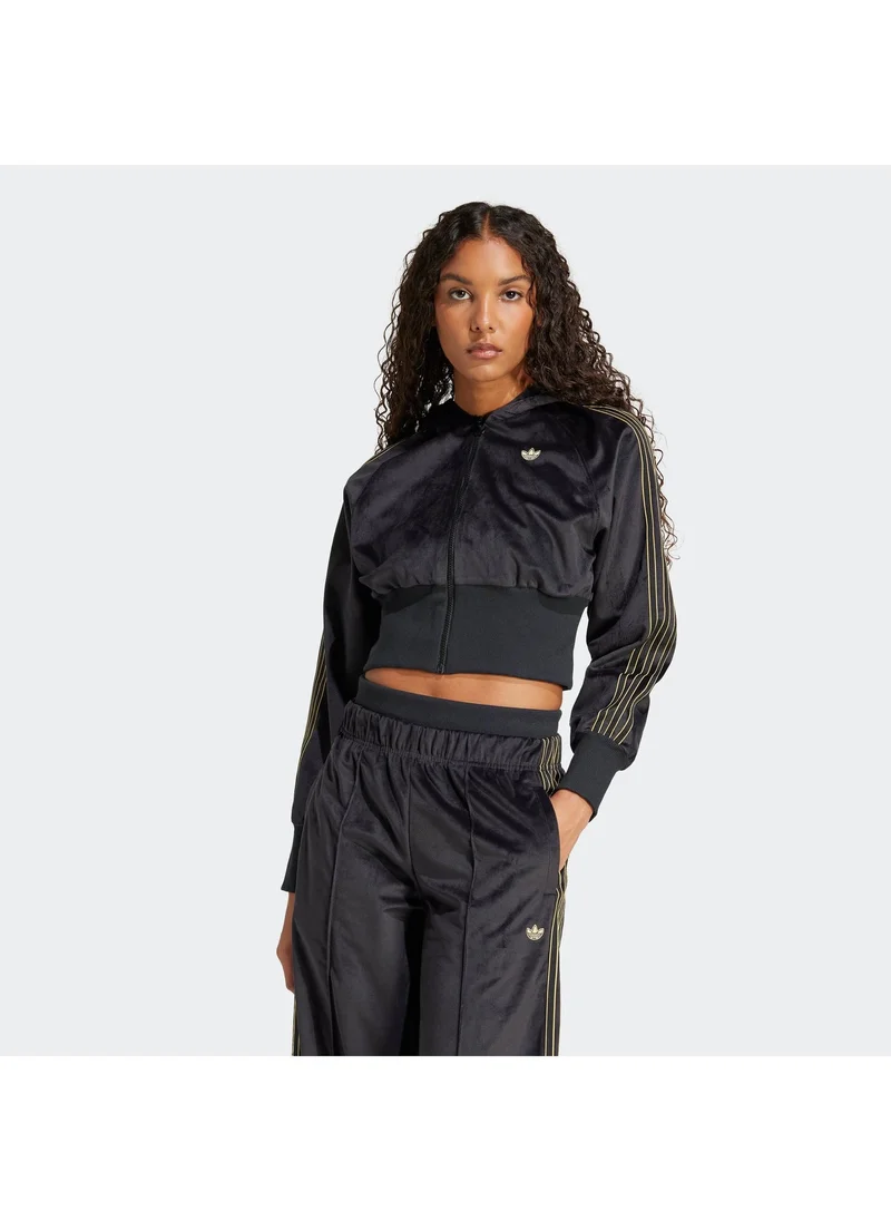 VELOUR ZIP TT Black Originals Women TRACK TOPS