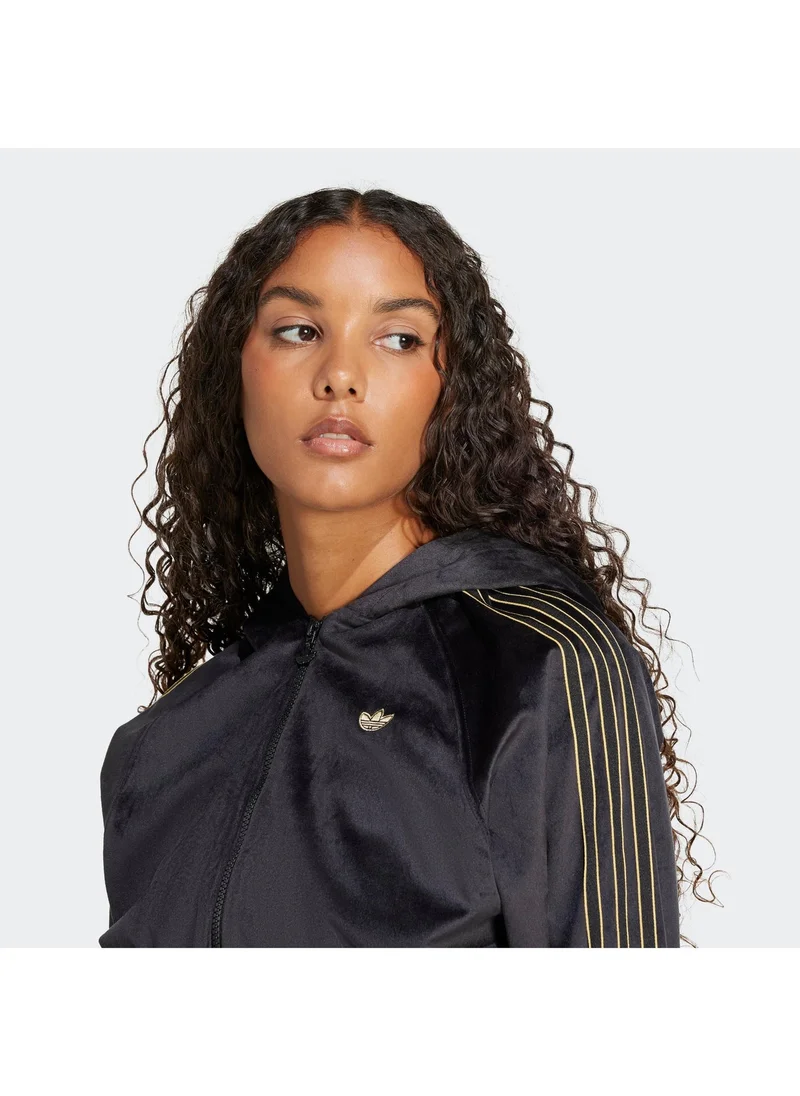 Adidas Originals BLACK VELOUR ZIP TT Black Originals Women TRACK TOPS for Women | Best Price UAE
