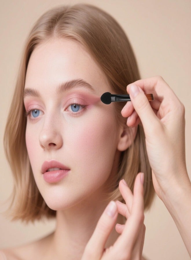 Eldraqth 30pcs Dual Sides Disposable Eye Shadow Applicators Eyeshadow Applicators Sticks with Soft Sponge Head Eyes Makeup Cosmetic Tool Portable Travel Mini Eyes Makeup Brushes Concealer Brush - Image 5