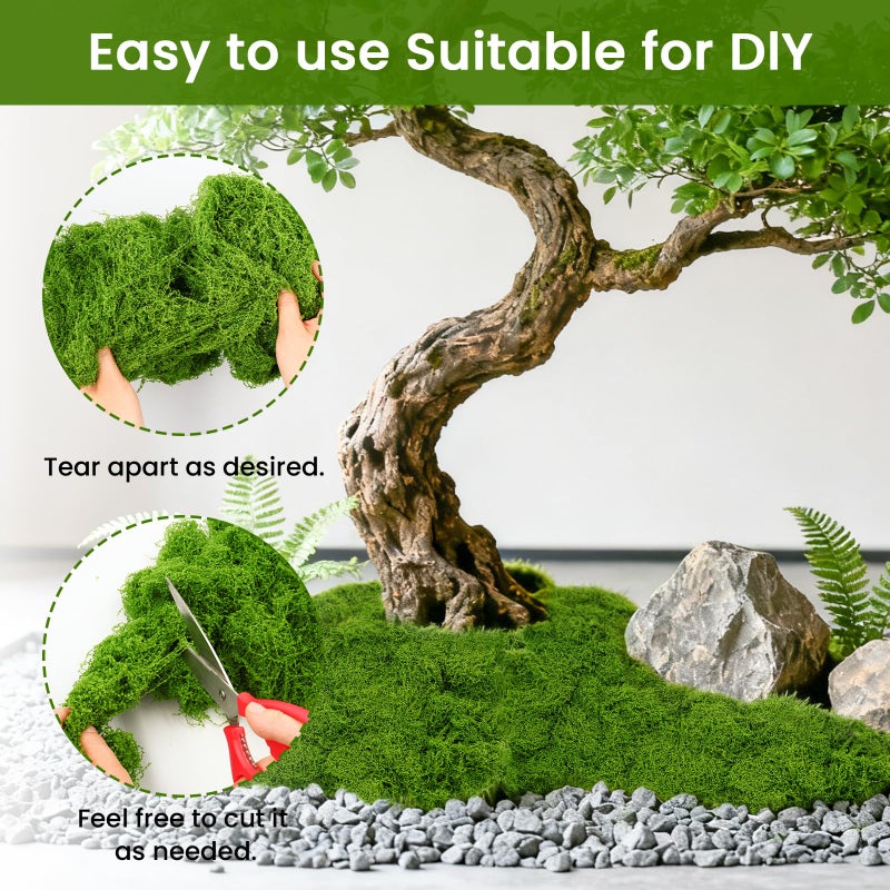 Bitlongate Artificial Moss 10.6oz â€“ Fake Green Moss for Crafts, Potted Plants, Fairy Garden Decor, DIY Table Centerpieces, Wedding Party Decoration - Image 3