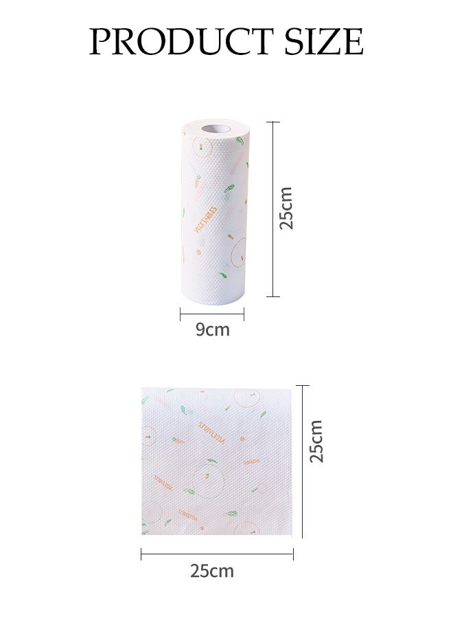 DUNISO 150Pcs Disposable Cleansing Cloths with Double Buckle Stainless Steel Rack，Thick Disposable Dual-Use Dry Wet Wiping Cloths，Disposable Dish Towels，Environmental Protection, Water and Oil Absorption，Suitable for Range Hoods,Stoves, Pots, and Bowls，20*25cm - Image 2