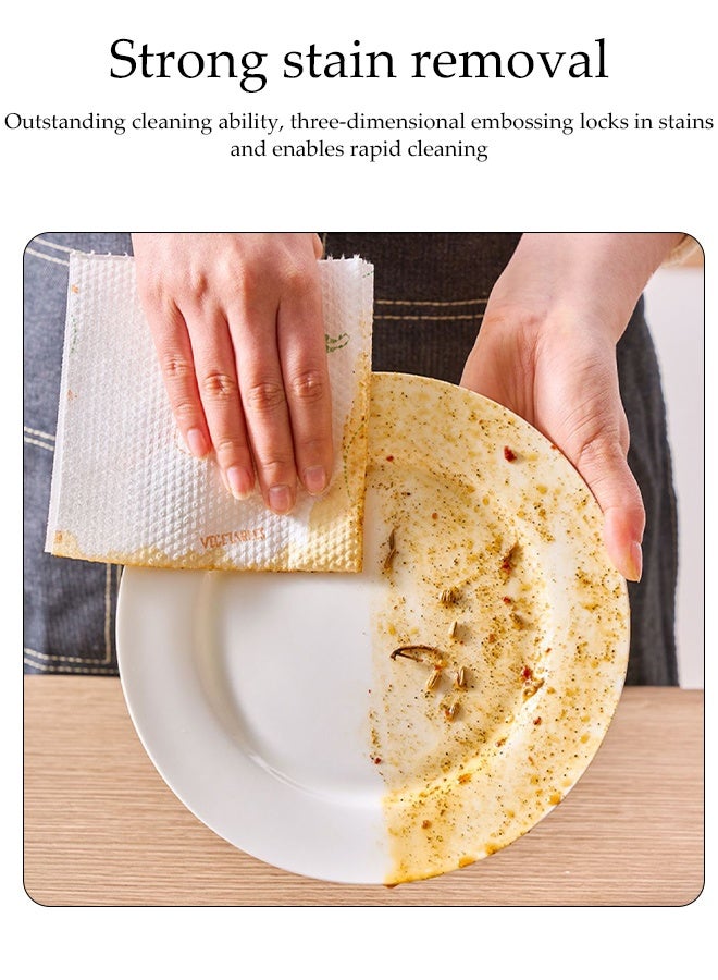 DUNISO 150Pcs Disposable Cleansing Cloths with Double Buckle Stainless Steel Rack，Thick Disposable Dual-Use Dry Wet Wiping Cloths，Disposable Dish Towels，Environmental Protection, Water and Oil Absorption，Suitable for Range Hoods,Stoves, Pots, and Bowls，20*25cm - Image 4