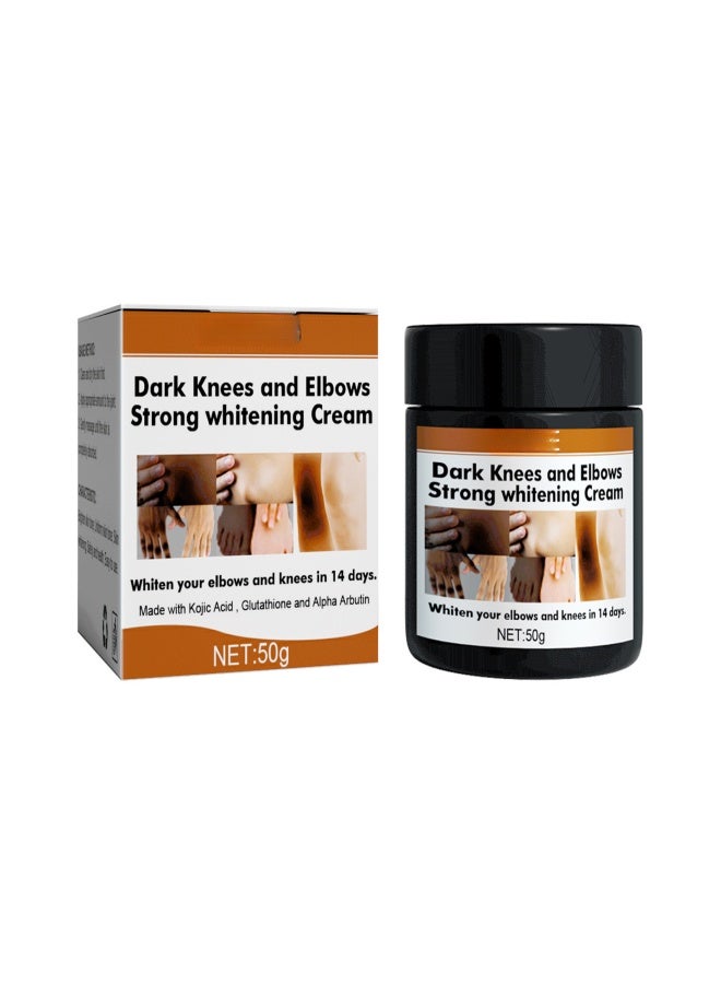 EELHOE 50g Dark Knees and Elbows Whitening Cream Skin Moisturizing Brightening Cream for Joints White Repair Cream Even Skin Tone - Image 1