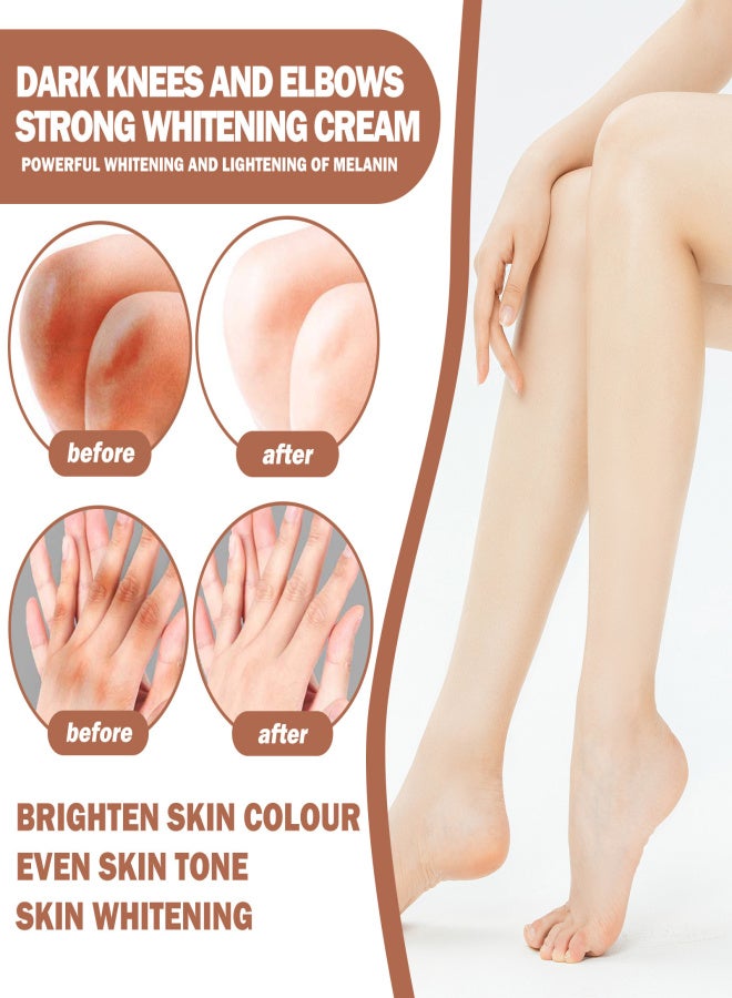 EELHOE 50g Dark Knees and Elbows Whitening Cream Skin Moisturizing Brightening Cream for Joints White Repair Cream Even Skin Tone - Image 5