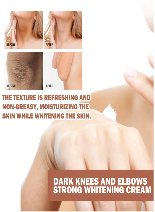 EELHOE 50g Dark Knees and Elbows Whitening Cream Skin Moisturizing Brightening Cream for Joints White Repair Cream Even Skin Tone - Image 4