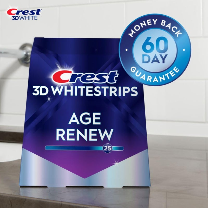 Crest 3D Whitestrips Age Renew â€“ Teeth Whitening Kit, 21 Treatments, Each with 1 Upper/1Lower, 42 Strips â€“ Crest 3DWhite Teeth Whitening Strips - Image 3