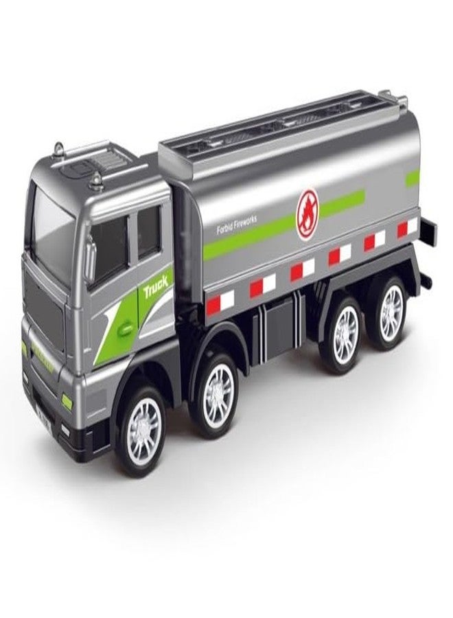 ISTOSY Friction Powered Fuel Construction Truck Die Cast Alloy Model Water Tanker Trucks Toy for Kids Boys Girls Pull Back Vehicle - Image 1