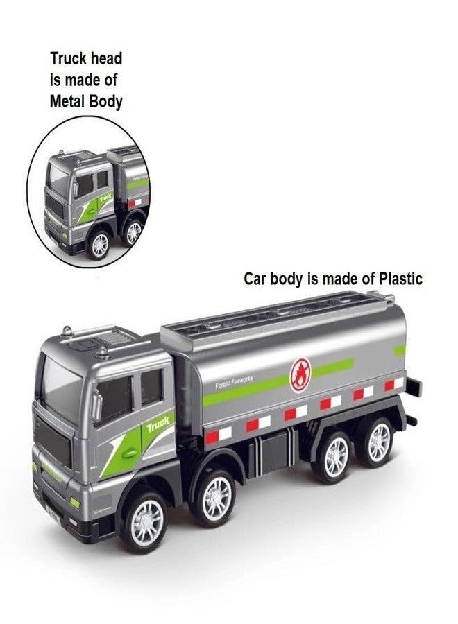 ISTOSY Friction Powered Fuel Construction Truck Die Cast Alloy Model Water Tanker Trucks Toy for Kids Boys Girls Pull Back Vehicle - Image 4