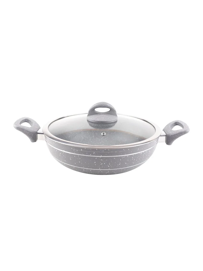 رويال فورد مقلاة ووك من الألومنيوم المطروق من سلسلة الجرانيت الذكي بطلاء جرانيت، ٢٨ سم