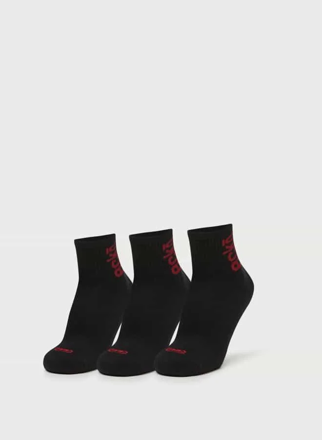 إيكو يو إن إل تي دي. Set of 3 - Ecko Unltd Logo Detail Crew Length Socks