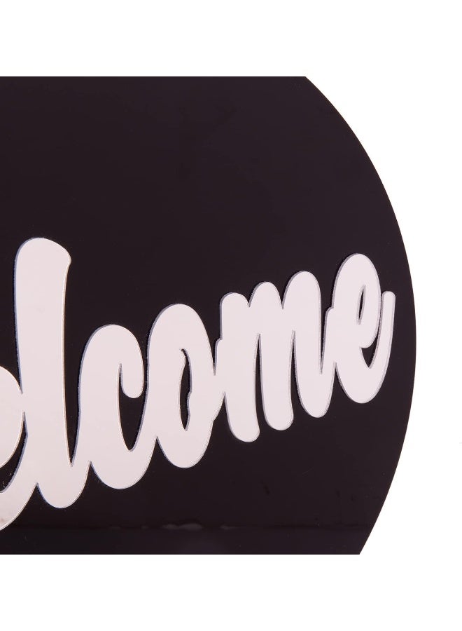 AKDC AKDC Mirror Sticker - Black And White Welcome Mirror Sticker L(30Cm) Xw(30Cm) Xh(1Cm) Black  - Image 3