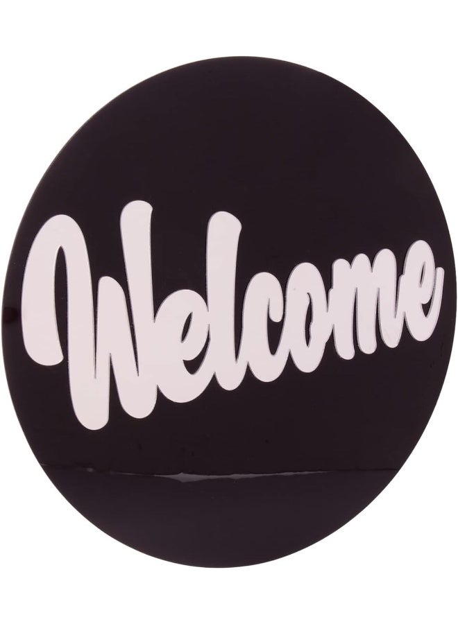 AKDC AKDC Mirror Sticker - Black And White Welcome Mirror Sticker L(30Cm) Xw(30Cm) Xh(1Cm) Black  - Image 2