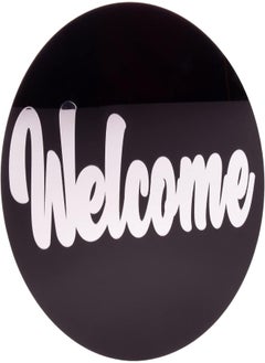AKDC AKDC Mirror Sticker - Black And White Welcome Mirror Sticker L(30Cm) Xw(30Cm) Xh(1Cm) Black  - Image 4