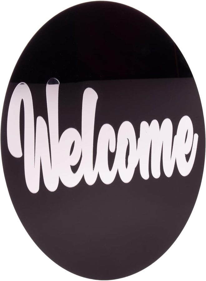 AKDC AKDC Mirror Sticker - Black And White Welcome Mirror Sticker L(30Cm) Xw(30Cm) Xh(1Cm) Black  - Image 4