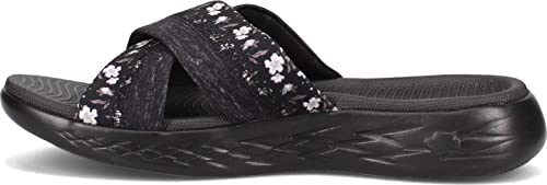 Skechers Women's On The Go 600 - Blooms Flip-Flop, Black/Grey, 9 M US - Image 4