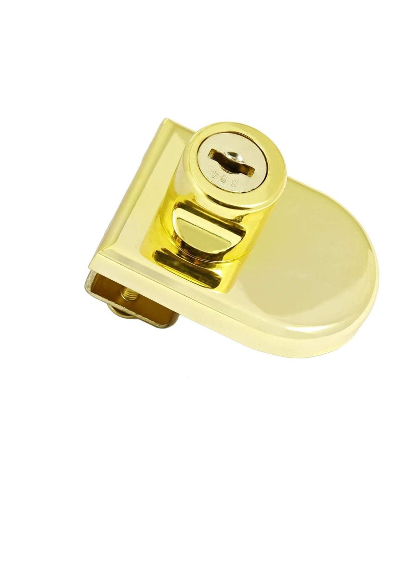 قفل زجاجي بدون ثقب - ذهبي - Image 2