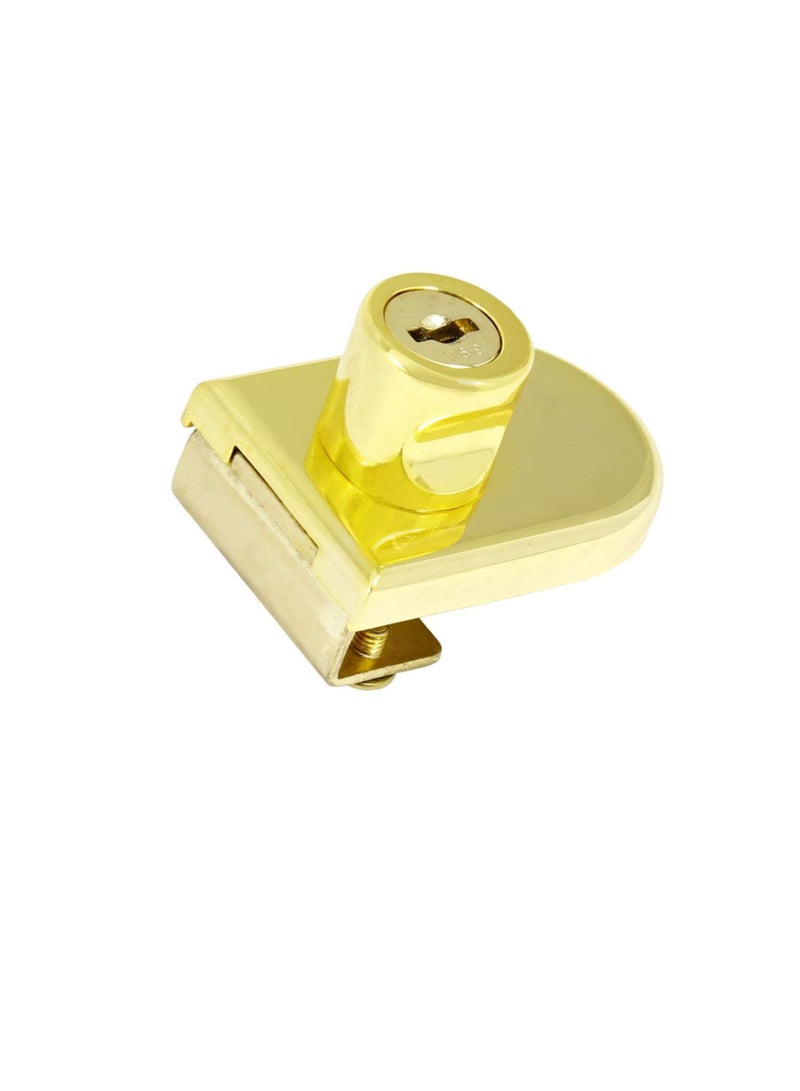 قفل زجاجي بدون ثقب - ذهبي - Image 3