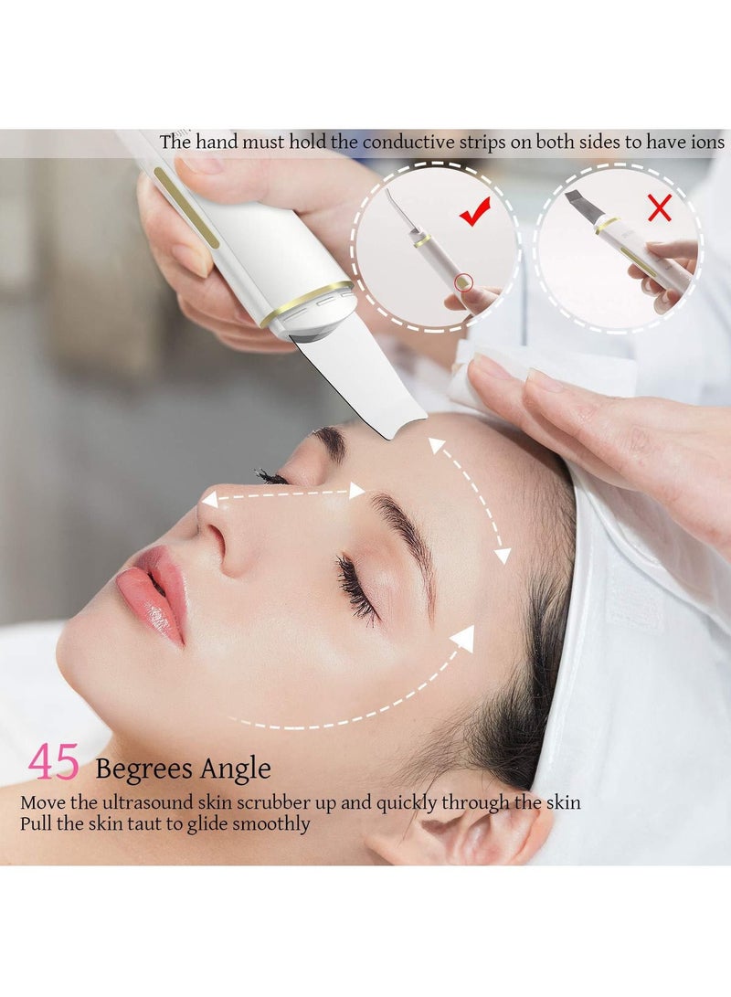 Generic Ultrasonic Skin Scrubber Vibration Face Spatula Blackhead Remover Facial Scrubber Shovel Clean Cavitation Peeling Facial Lifting - Image 3
