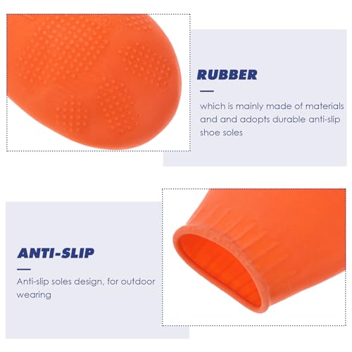 Hemobllo Waterproof Dog Shoes Small Size 4-Pack Non-Slip Outdoor Rain Shoe Covers for Cats and Dogs Durable Paw Protection Footwear - Image 3