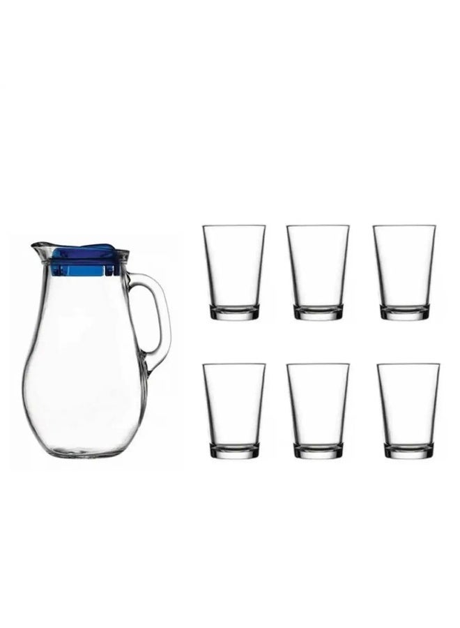 باساباتشي Pasabahce Bistro 7 Pcs Beverage Jug & Tumbler Set - Image 2