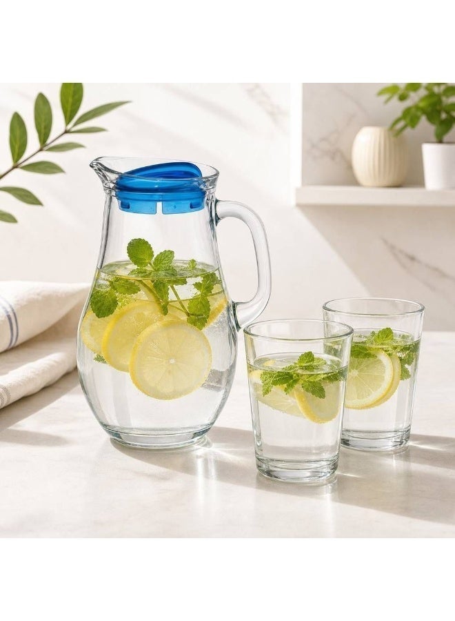 باساباتشي Pasabahce Bistro 7 Pcs Beverage Jug & Tumbler Set - Image 1