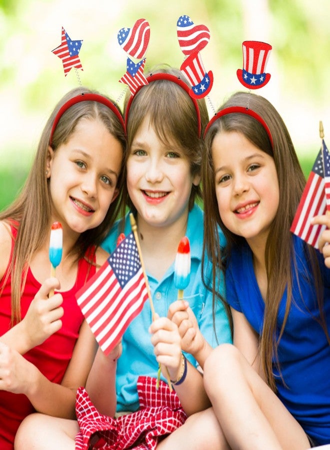 ANBALA 4th of July Headbands Patriotic Hairbands Patriotic Party Hair Supplies Independence Day Party Hair Accessories 4 Pcs - Image 5