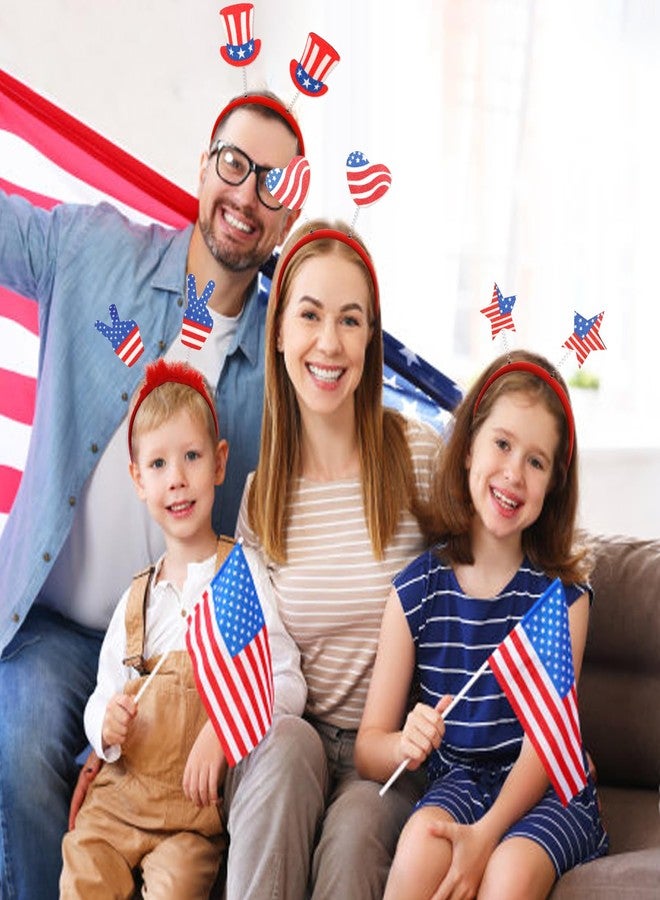 ANBALA 4th of July Headbands Patriotic Hairbands Patriotic Party Hair Supplies Independence Day Party Hair Accessories 4 Pcs - Image 3