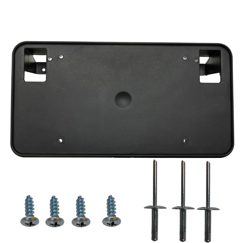 KYYET Front Bumper License Plate Frame Bracket Holder Textured Compatible with Chevy Silverado 1500 2016 2017 2018 Replacement 23354526GM1068172