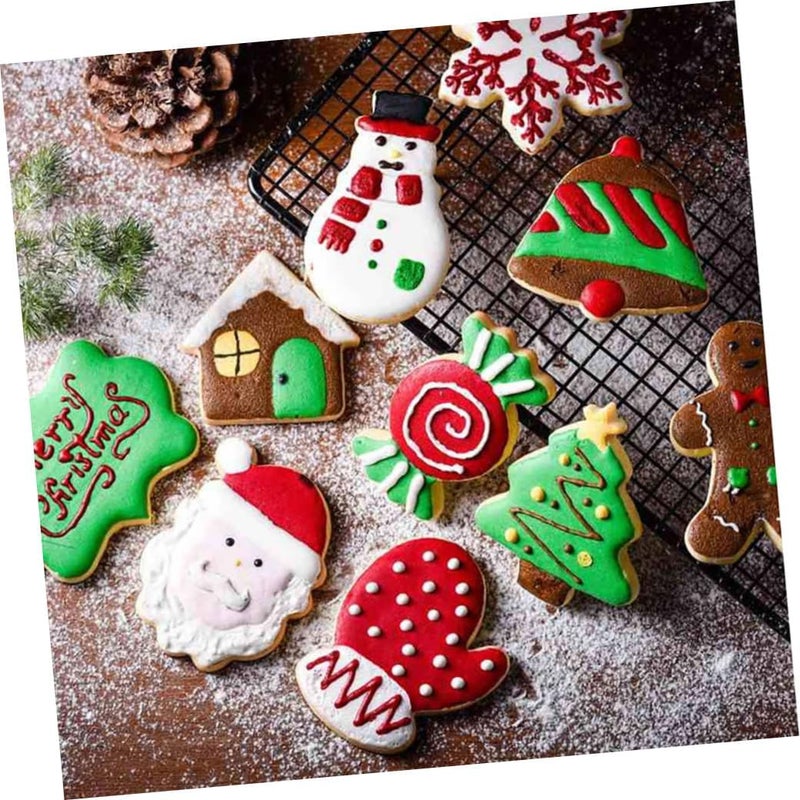 10pcs Christmas Stainless Steel Cookie Cutter Set Holiday Biscuit Mold DIY Baking Tools with Pvc Box Style - Image 4