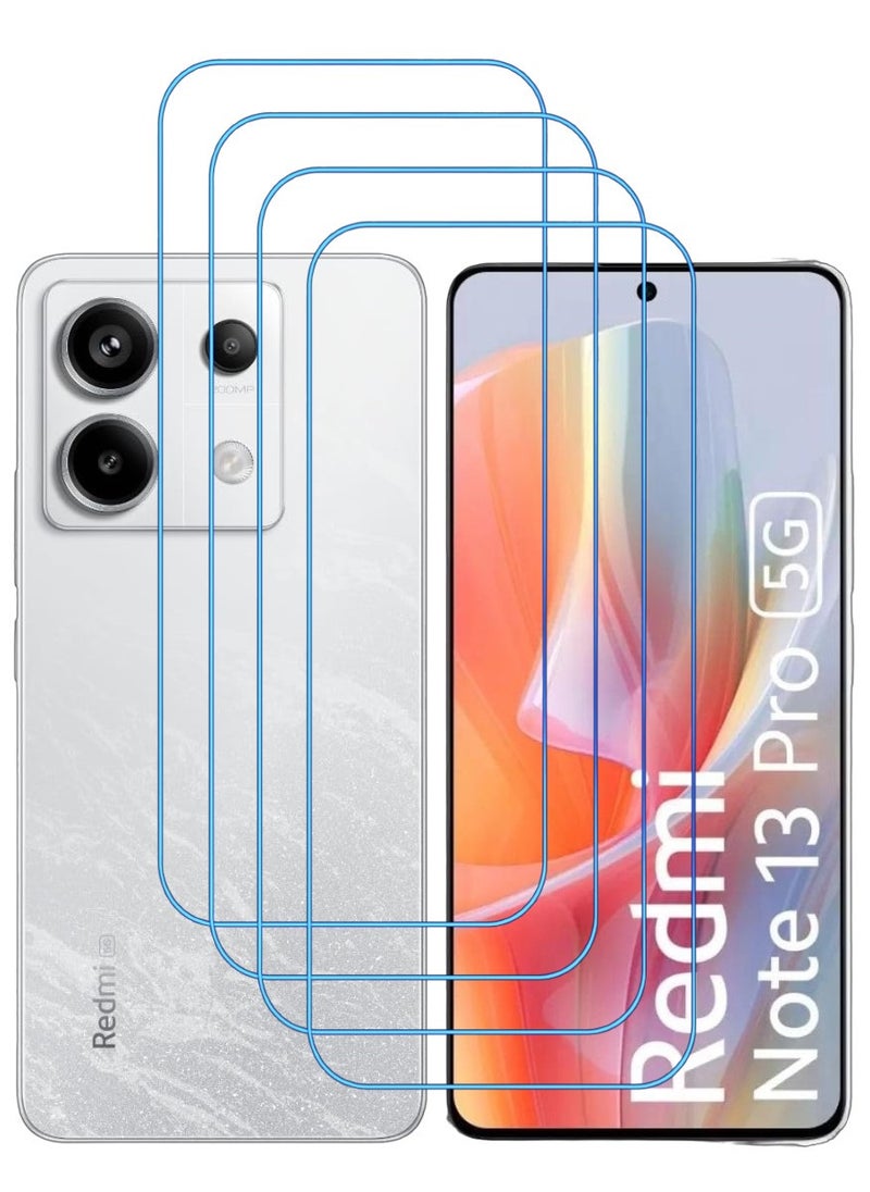 ACLIX 4 Pieces Antistatic ESD Dustproof Premium Quality High Definition Clear Tempered Glass Screen Protector Designed For Xiaomi Redmi Note 13  Pro - Image 1