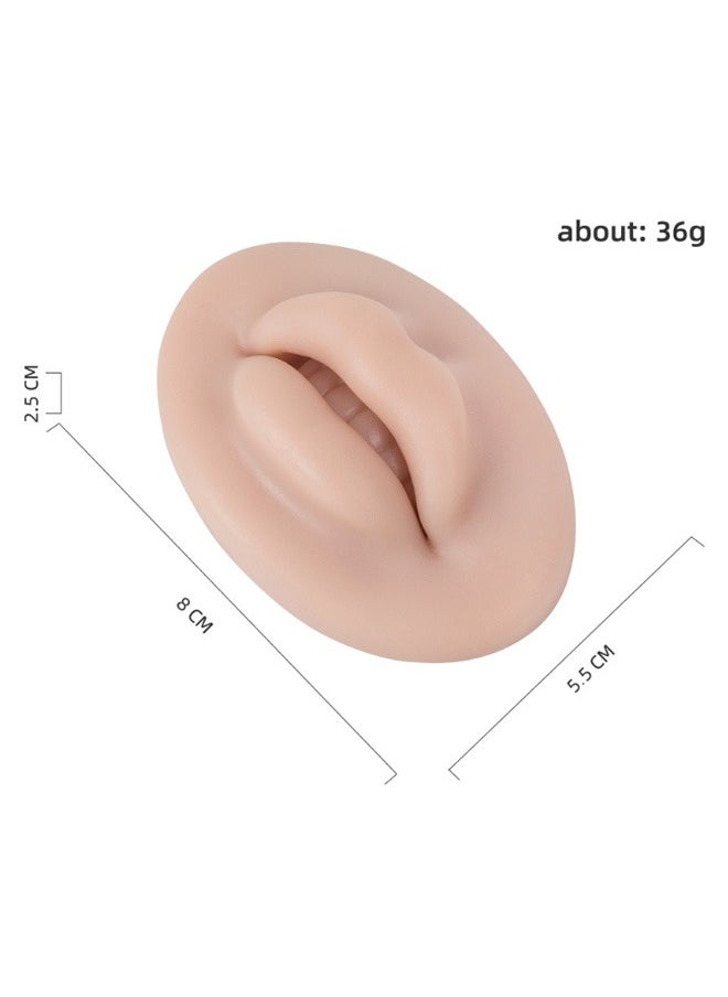 GMORO - Silicone Lip Model,3D Silicone Lips Compact Comfortable Easy to Color 4 Pcs Light Dark Black Translucent for Teaching - Image 1