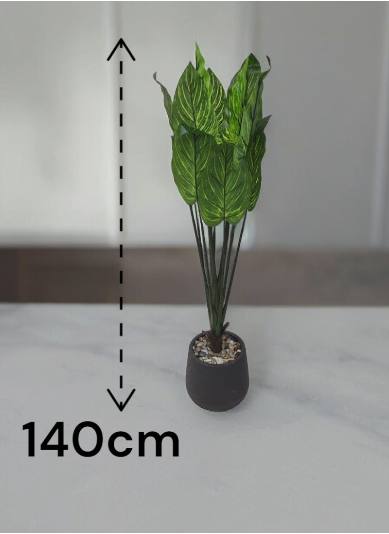 AL KHALDIYA Artificial decorative plant tree with pot, 140 cm  - Image 2
