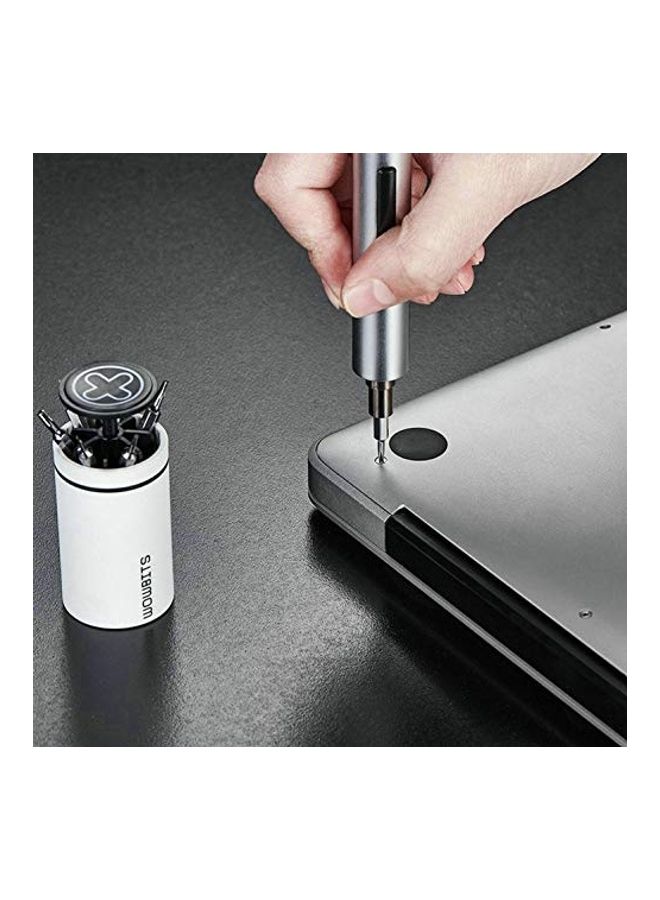 NIBEMINENT Mini Portable Electric Screwdriver Cordless Battery With 20 Bits Multicolour - Image 4