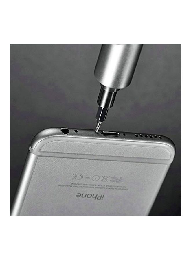 NIBEMINENT Mini Portable Electric Screwdriver Cordless Battery With 20 Bits Multicolour - Image 5